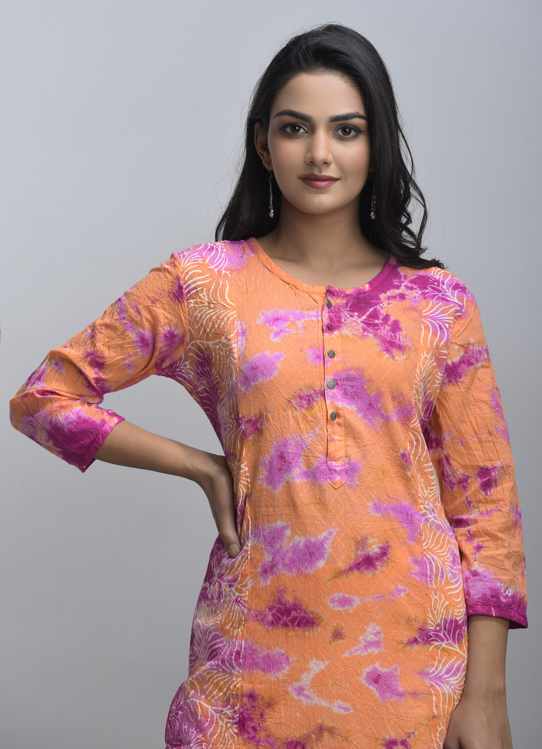 Cotton Tye & Dye Kurta (Rs 325 per Pc | Rs 1625 per Set) | Jaipur Kurti ...