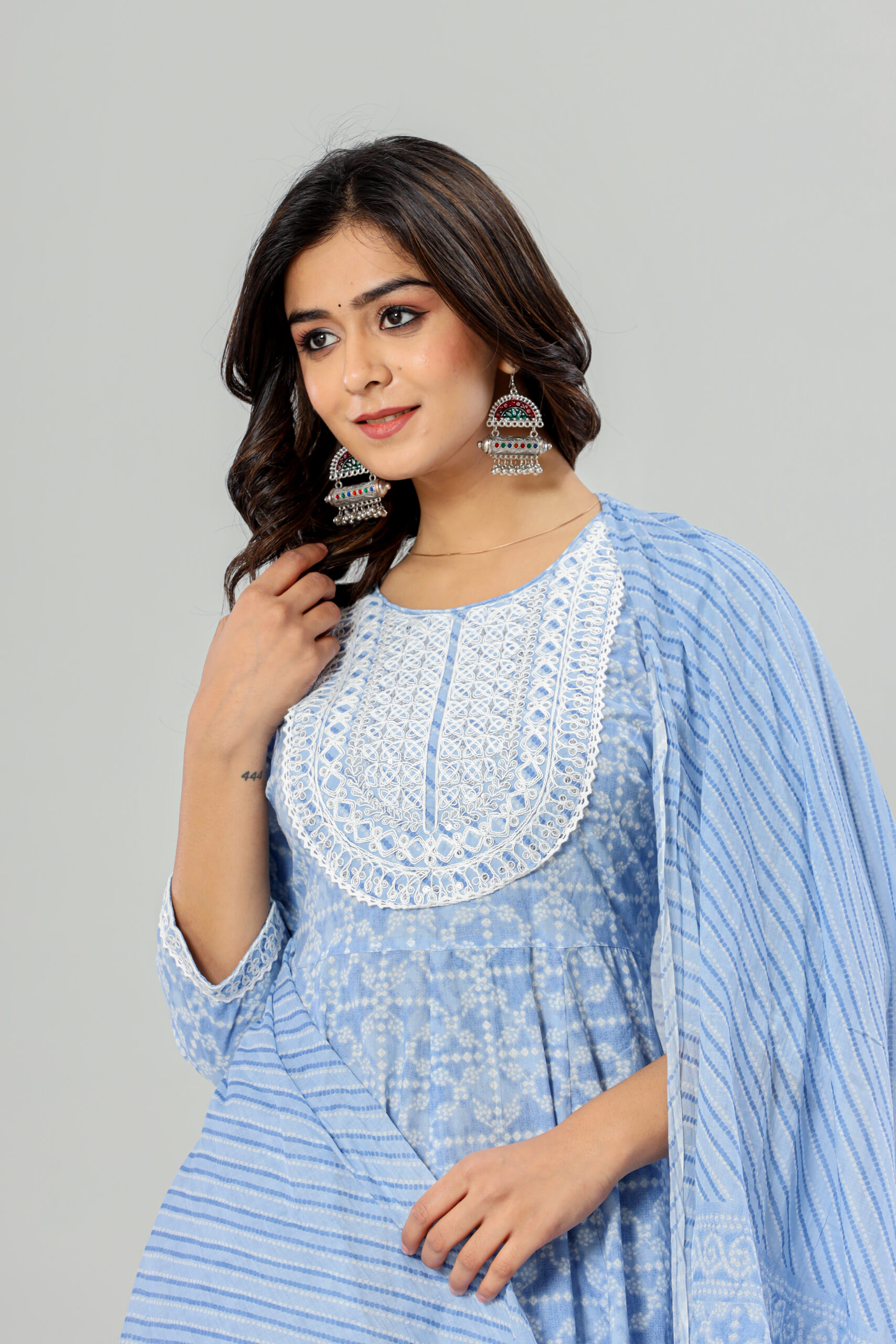 Buy Designer Cotton Jaipuri Printed Anarkali Kurti For Women Online In  India At Discounted Prices