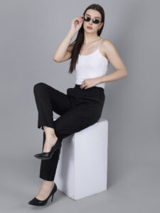 Women Everyday Cotton Pants - Women Black Cotton Pant