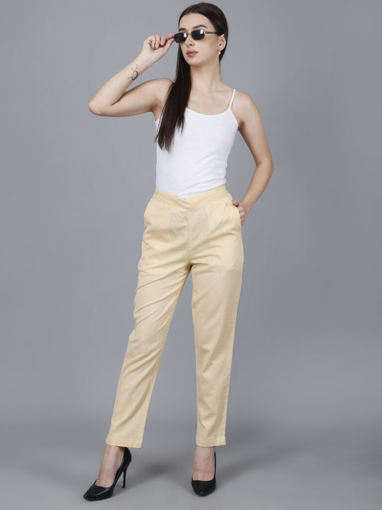 women-everyday-cotton-pant-women-Beige-cotton-pant-manufacturer-wholesale-in-jaipur