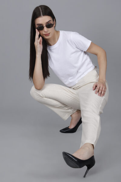 Women Everyday Cotton Pant - Women Natural Khadi White Pant - Pack of 8 Pc (S-5XL)